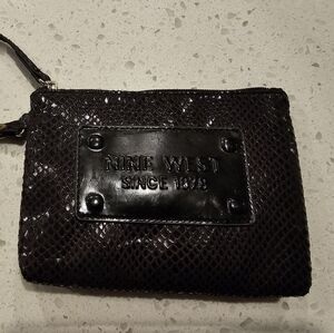 Nine West Black Wristlet NWT
